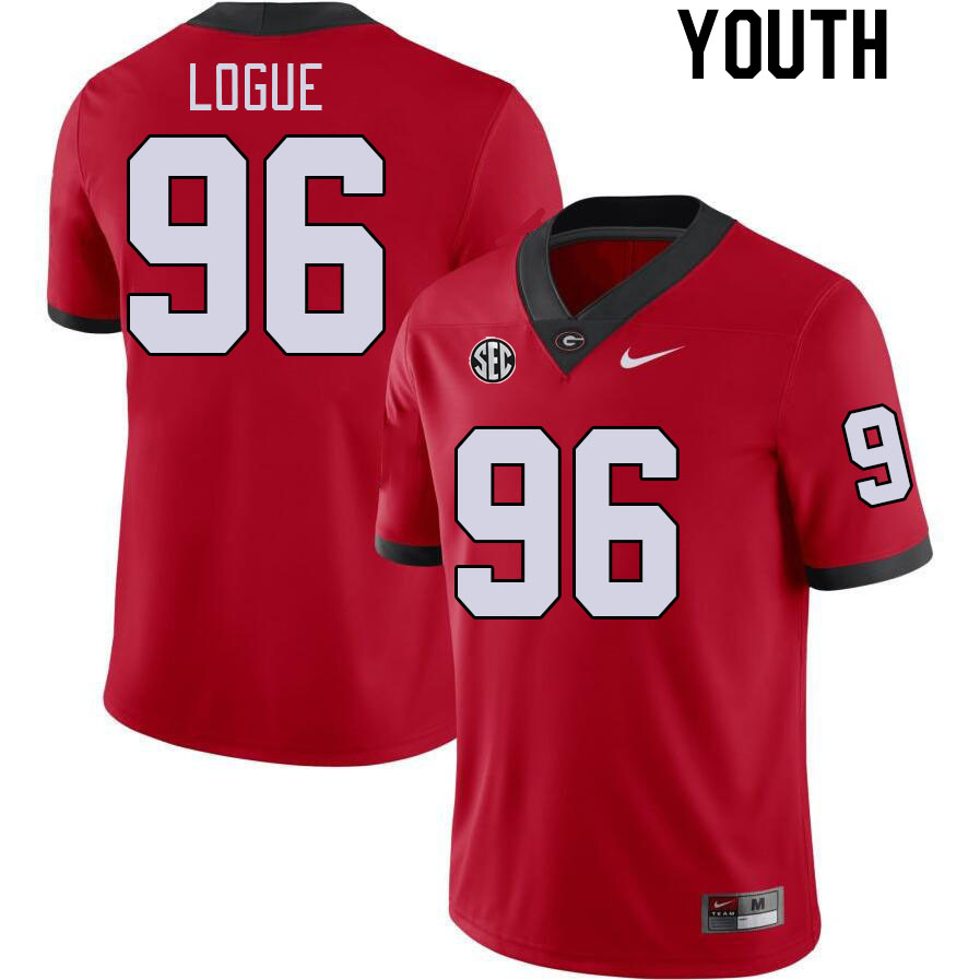 Youth #96 Zion Logue Georgia Bulldogs College Football Jerseys Stitched-Red